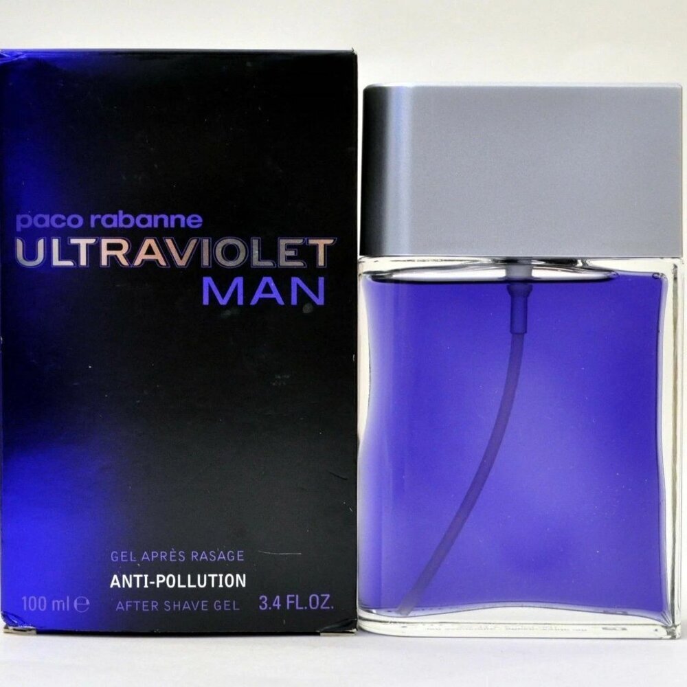 New Paco Rabanne Ultraviolet Man Anti Pollution After Shave Gel 100ml New In Box